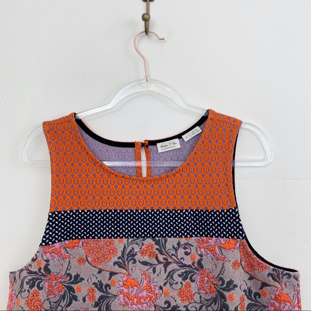 Anthropologie Orange and Blue Floral Tank Top - Picture 5 of 15